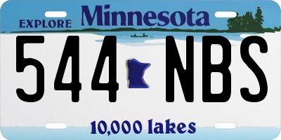 MN license plate 544NBS