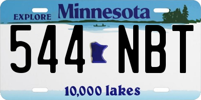 MN license plate 544NBT