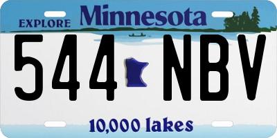 MN license plate 544NBV