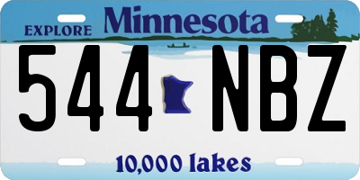 MN license plate 544NBZ