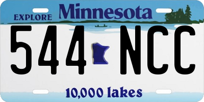MN license plate 544NCC