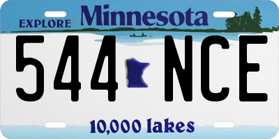 MN license plate 544NCE