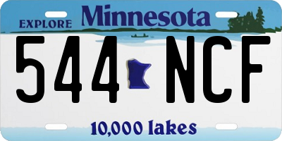MN license plate 544NCF