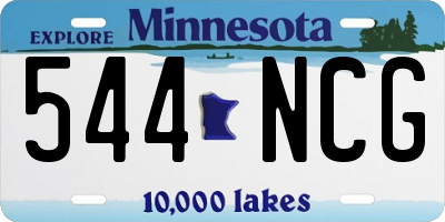 MN license plate 544NCG