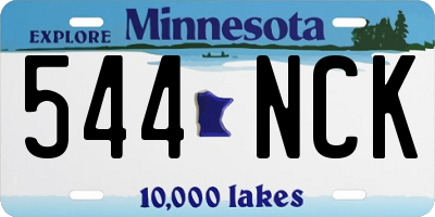 MN license plate 544NCK