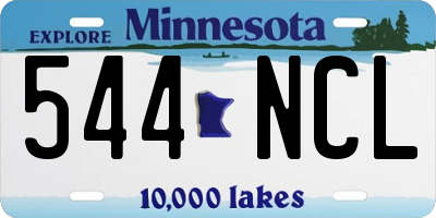 MN license plate 544NCL