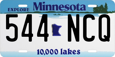 MN license plate 544NCQ