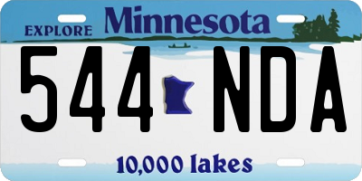 MN license plate 544NDA