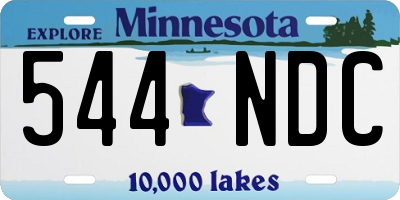 MN license plate 544NDC