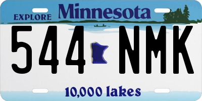 MN license plate 544NMK
