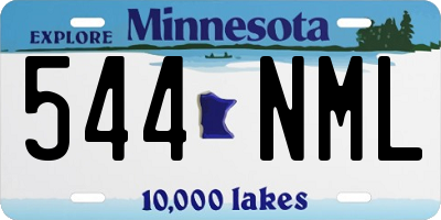 MN license plate 544NML