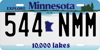 MN license plate 544NMM