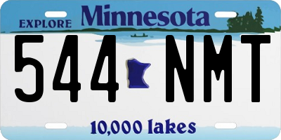 MN license plate 544NMT