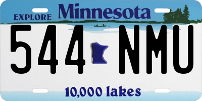 MN license plate 544NMU