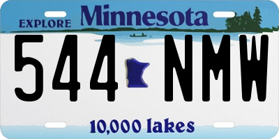 MN license plate 544NMW