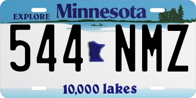 MN license plate 544NMZ