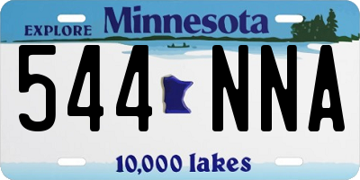 MN license plate 544NNA