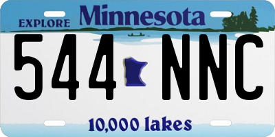 MN license plate 544NNC