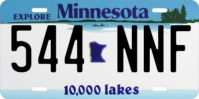 MN license plate 544NNF
