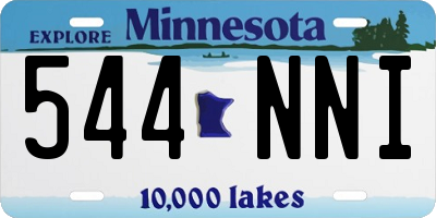 MN license plate 544NNI