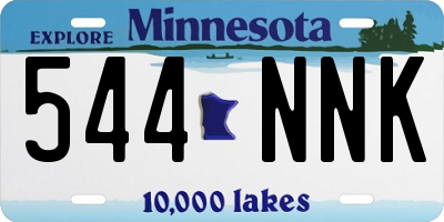 MN license plate 544NNK
