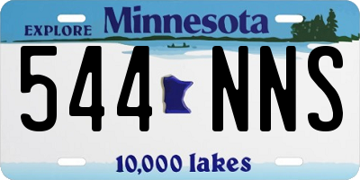 MN license plate 544NNS