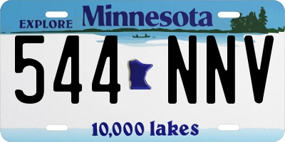 MN license plate 544NNV