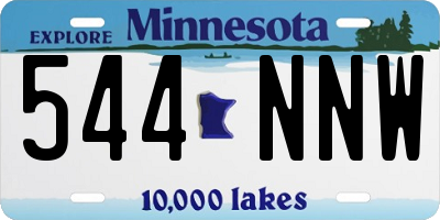 MN license plate 544NNW
