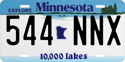 MN license plate 544NNX