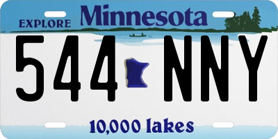 MN license plate 544NNY