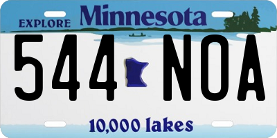 MN license plate 544NOA