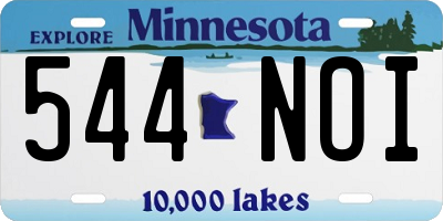 MN license plate 544NOI
