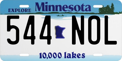 MN license plate 544NOL