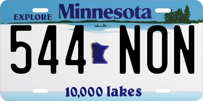 MN license plate 544NON