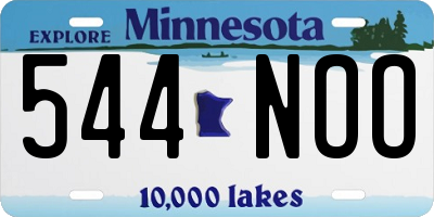 MN license plate 544NOO