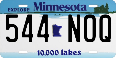 MN license plate 544NOQ