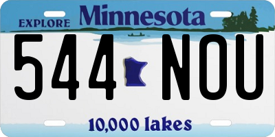 MN license plate 544NOU