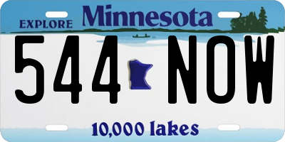 MN license plate 544NOW