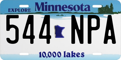 MN license plate 544NPA