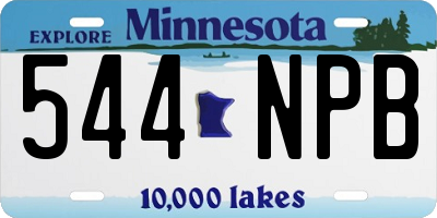 MN license plate 544NPB
