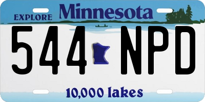 MN license plate 544NPD