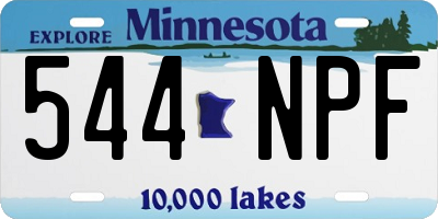 MN license plate 544NPF