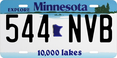 MN license plate 544NVB