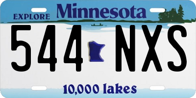 MN license plate 544NXS