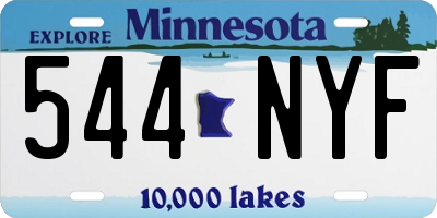 MN license plate 544NYF