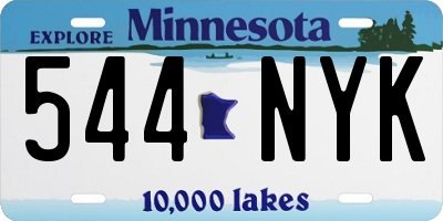 MN license plate 544NYK