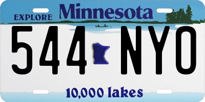 MN license plate 544NYO