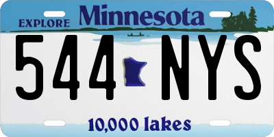 MN license plate 544NYS