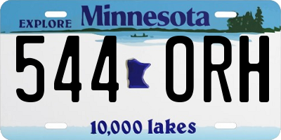 MN license plate 544ORH