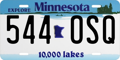 MN license plate 544OSQ